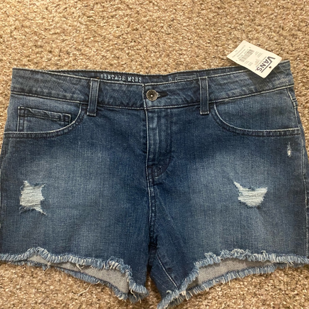 Denim shorts never worn with tags